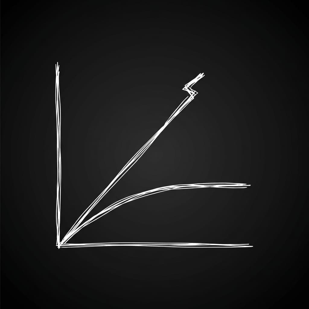 Stress-strain curve showing elastic stability versus brittle snap failure.